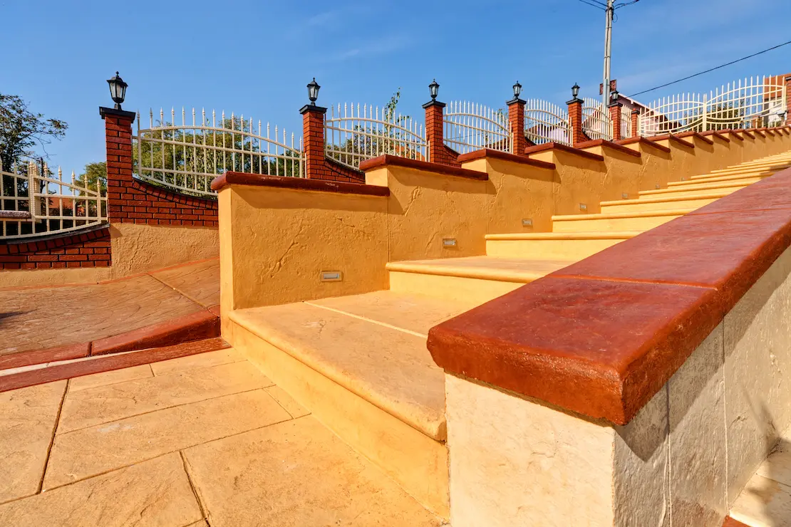 Escalones de concreto estampado Escalones de concreto estampado